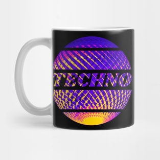 Colorful techno disco ball for techno music lovers Mug